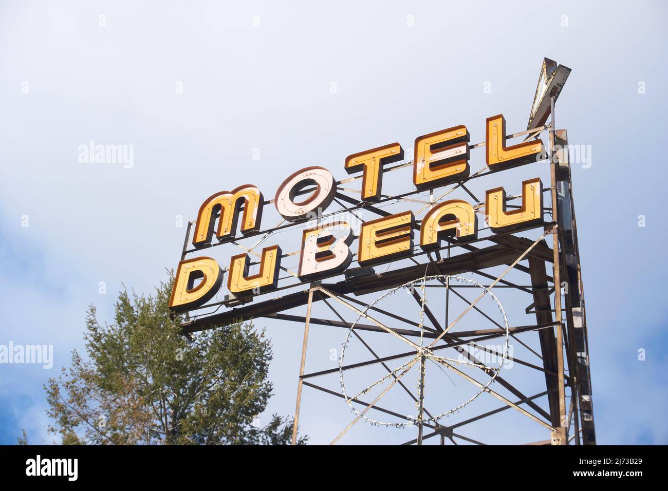 Motel Du Beau in downtown Flagstaff Arizona. Stock Photo