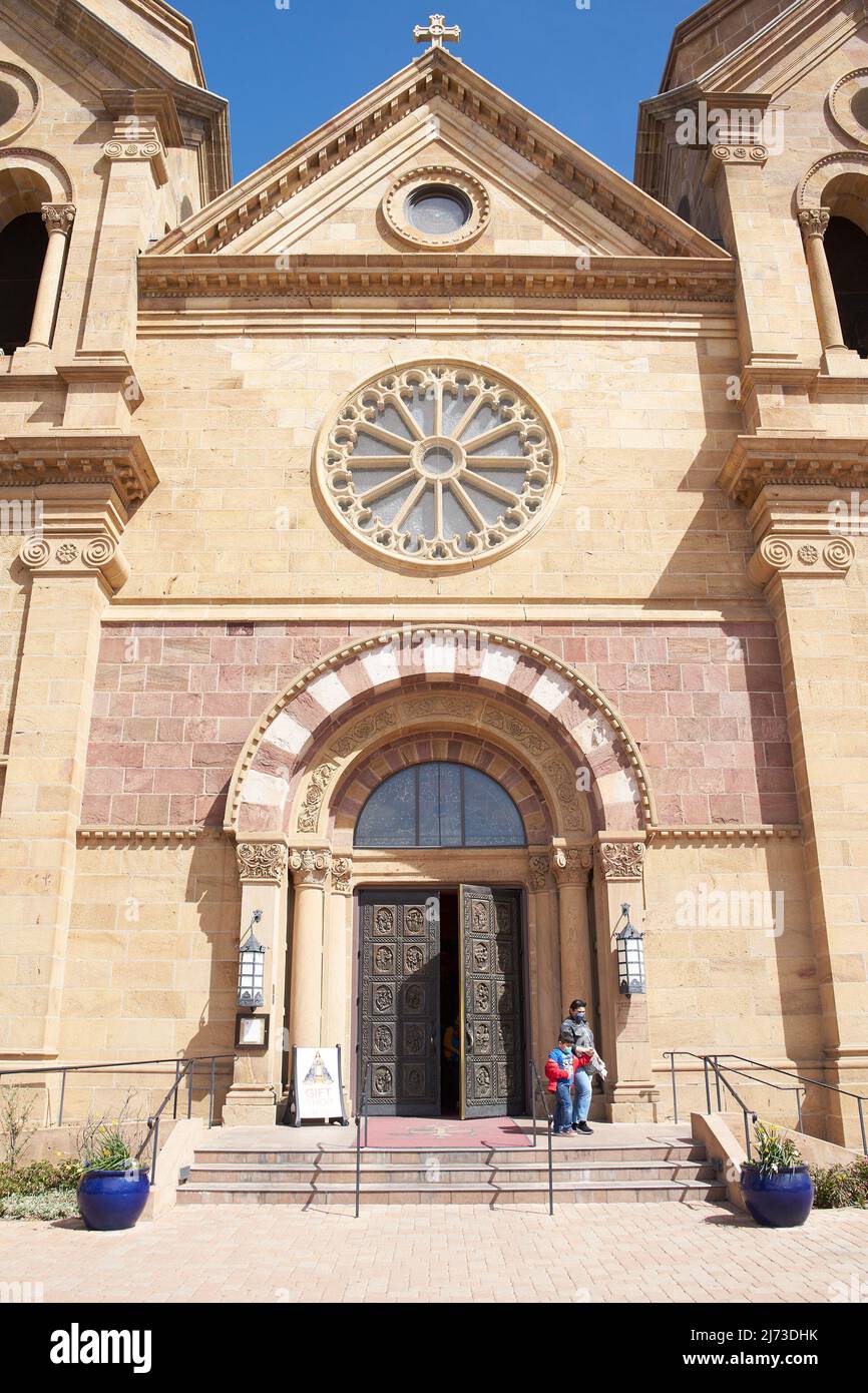 The Cathedral Basilica of St. Francis of Assisi, Santa Fe, New Mexico. Stock Photo