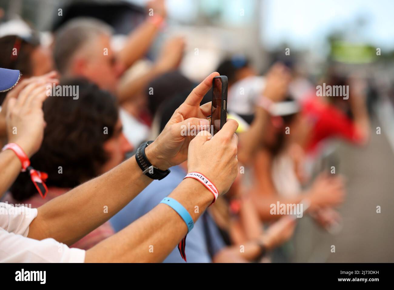 Miami, Florida, USA. 05/5/2022, Circuit atmosphere - fans. Miami Grand ...