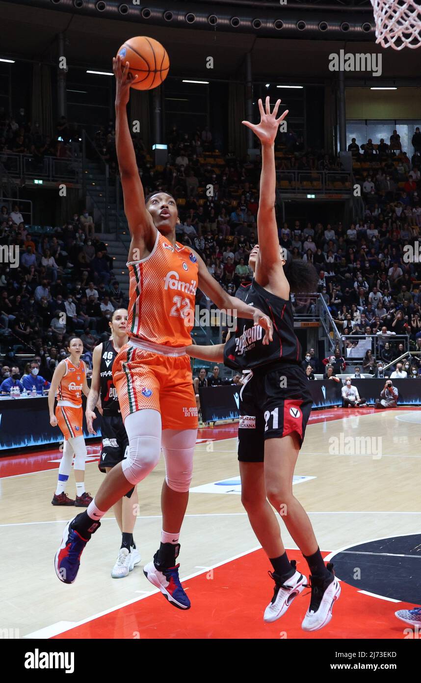 during the game 4 final of the Italian women's basketball championship