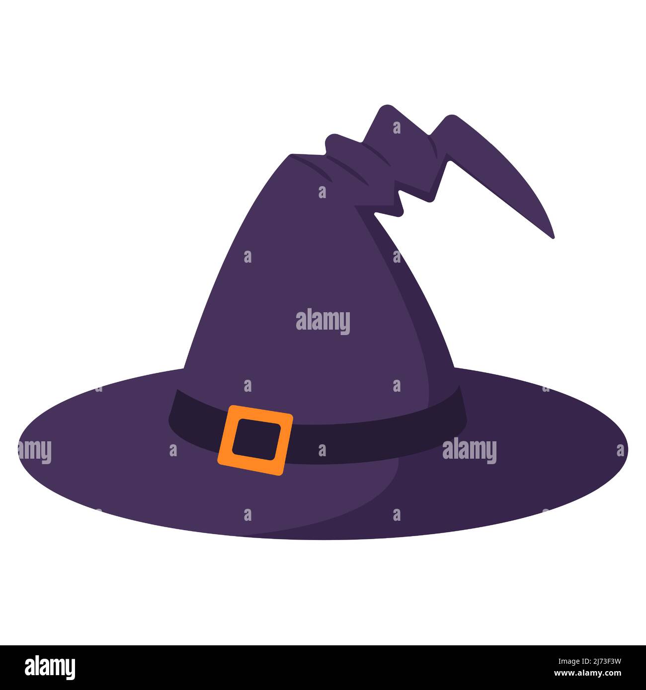 A witch's hat. Halloween. Flat cartoon style. Stock Vector