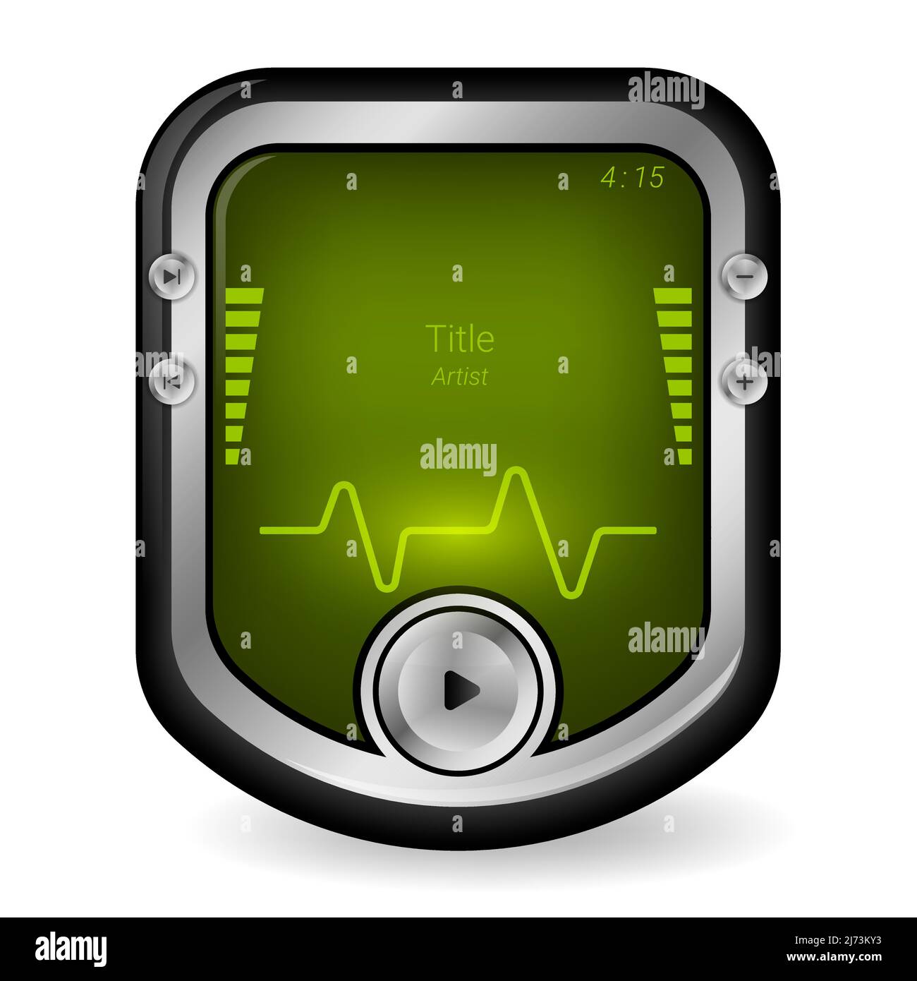 music player three Stock Vector