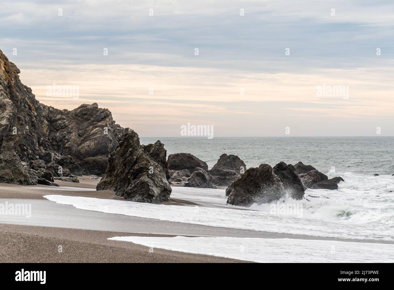Rocky northern California coastline beach near bodega bay Stock Photo Rocky northern California coastline beach near bodega bay Stock Photo