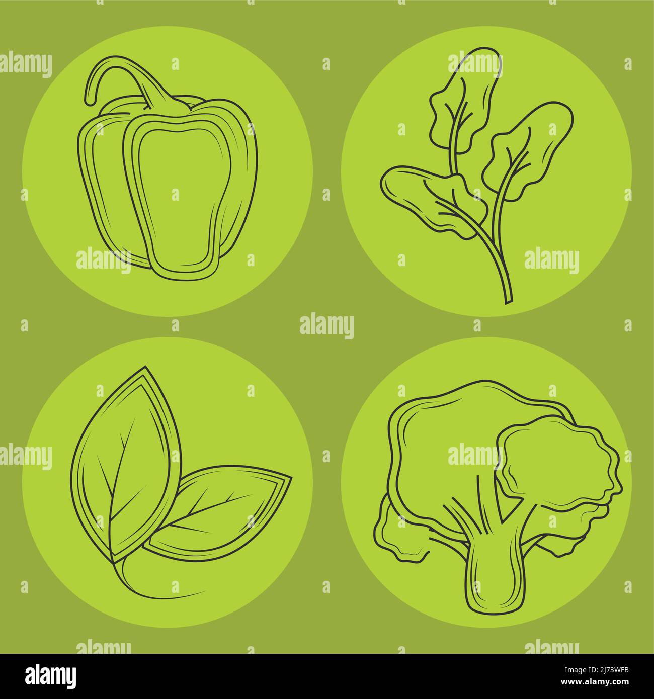 vegan food vegetables Stock Vector Image & Art - Alamy