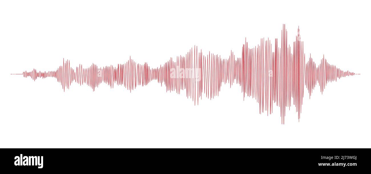 Seismograph measurement or lie detector graph. Seismic measurements with data record. Vector illustration isolated in white background Stock Vector