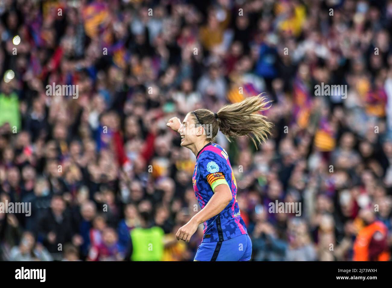 Alexia Putellas of FC Barcelona celebrates a goal during the UEFA Women ...
