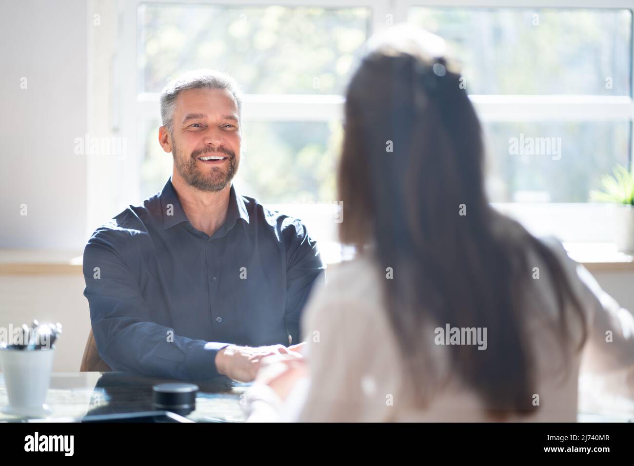Corporate Law Job Application And Interview. Hiring Meeting Stock Photo