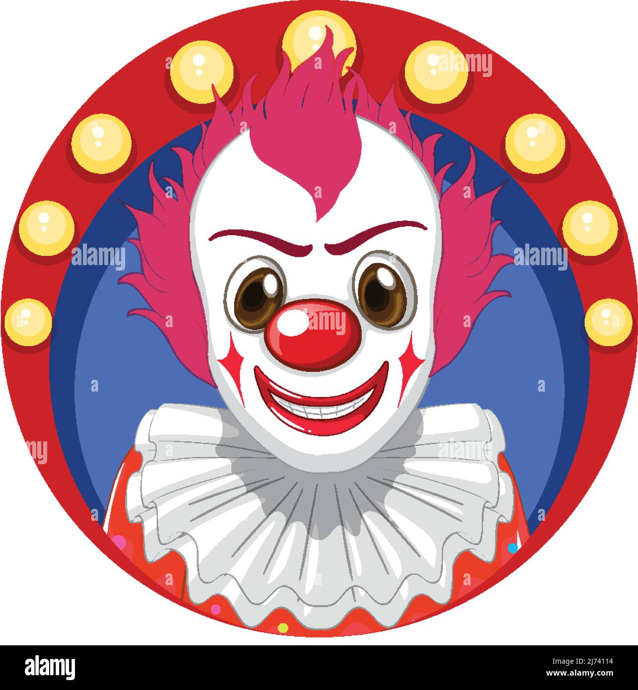 Cartoon clown with red nose illustration Stock Vector Image & Art - Alamy