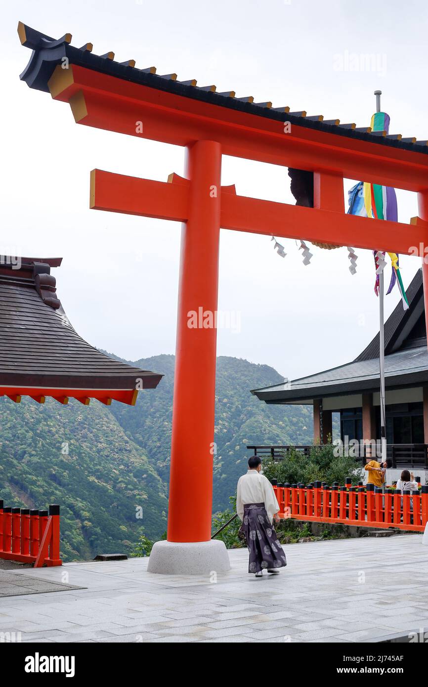 wakayama, japan, 2022/30/04 , Kumano Nachi Taisha. Is a Shinto shrine and part of the UNESCO-designated World Heritage Sacred Sites and Pilgrimage Rou Stock Photo