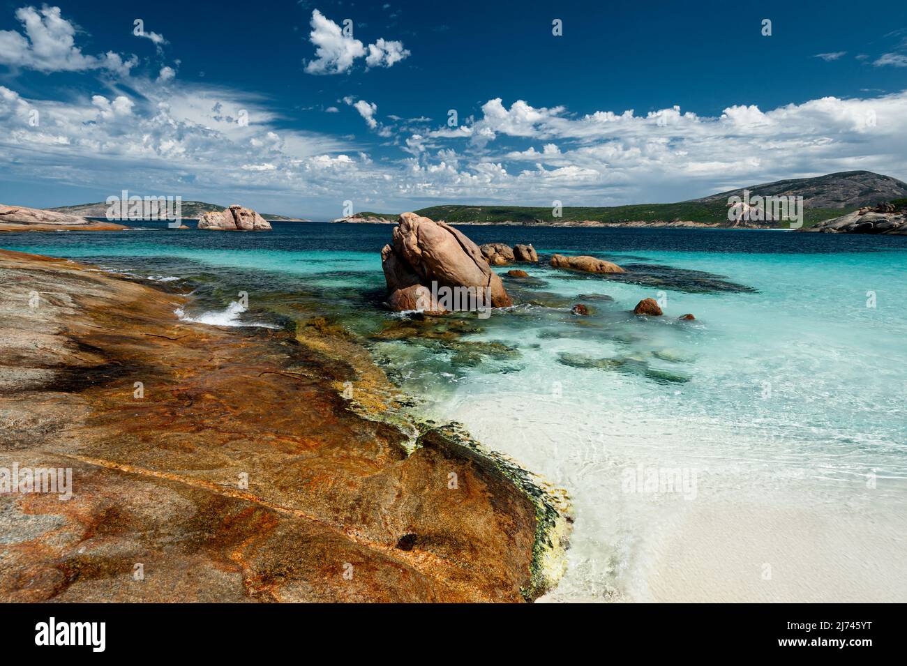 Peaceful beauty of Little Hellfire Bay in Cape Le Grand National Park. Stock Photo