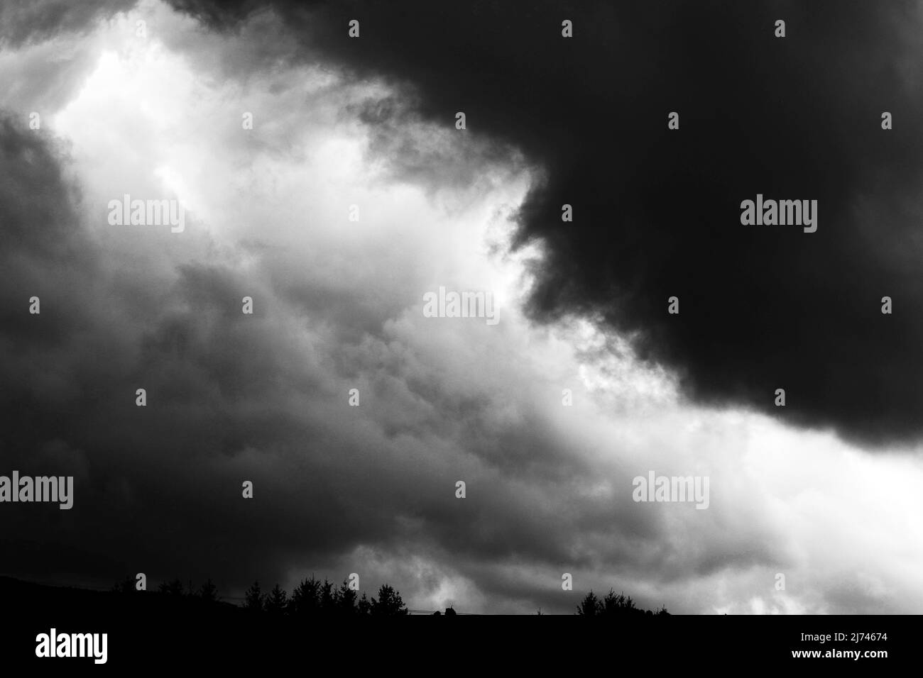 cloudy landscape announcing stormy weather Stock Photo - Alamy