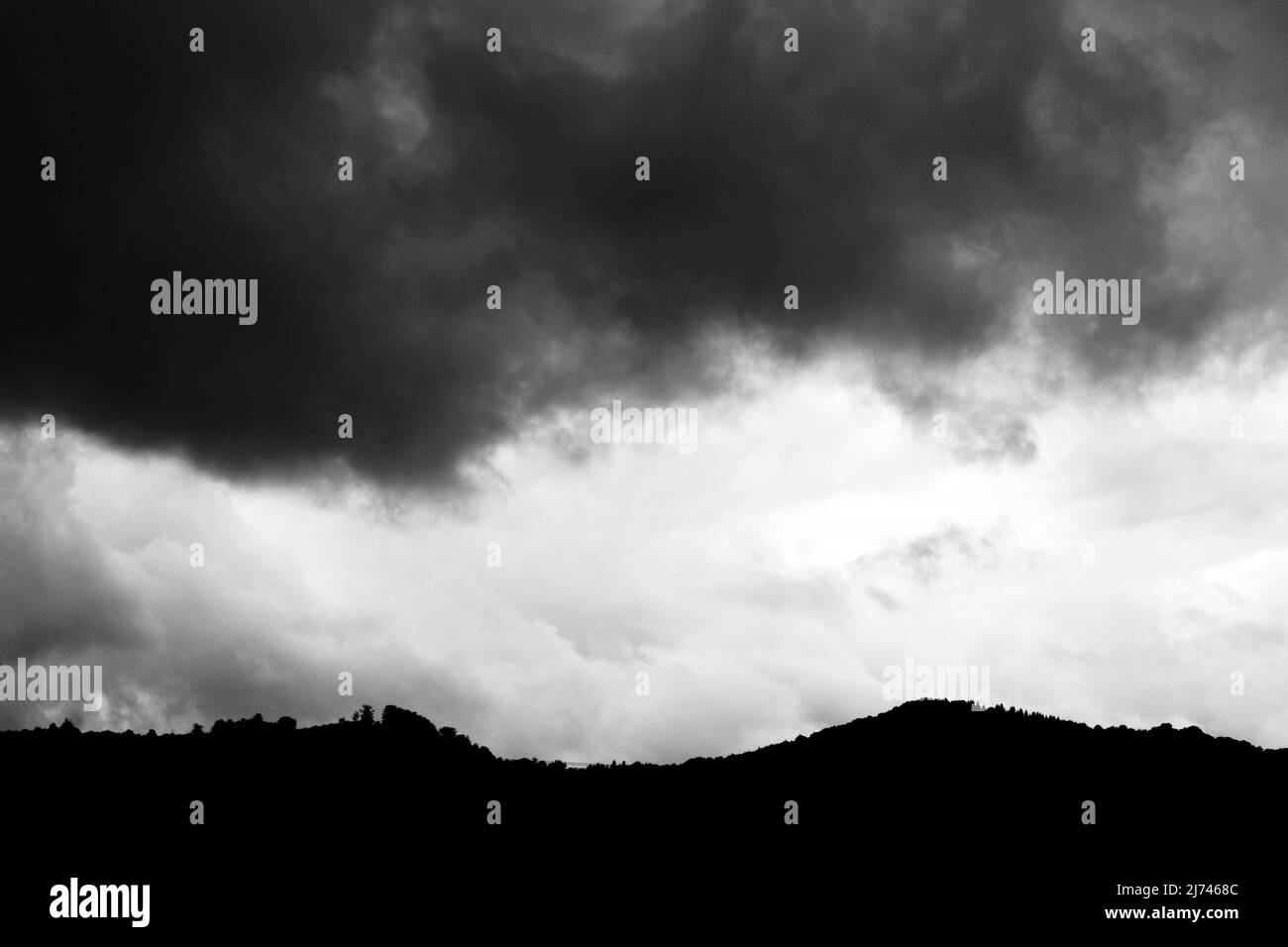 cloudy landscape announcing stormy weather Stock Photo