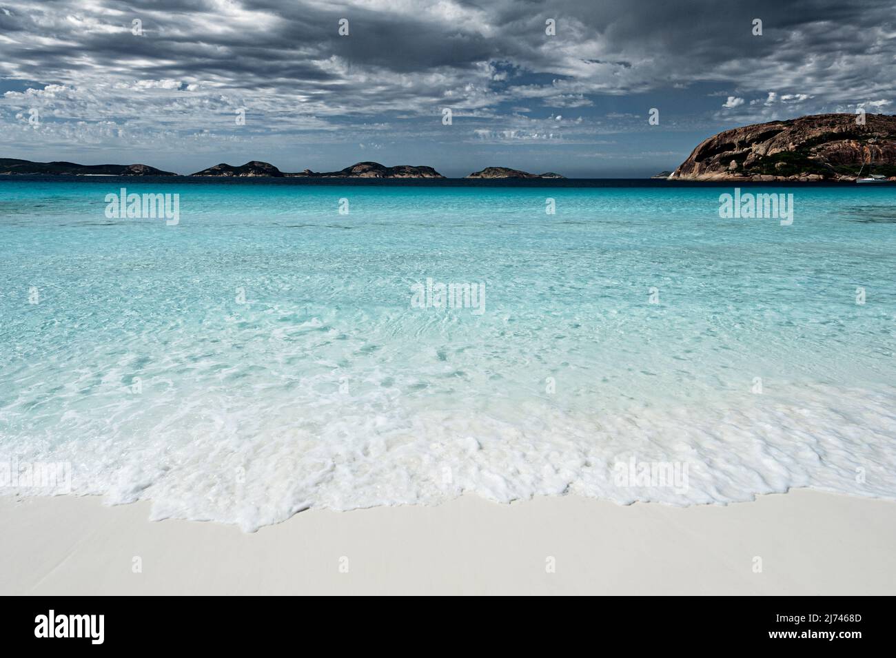 Beautiful blue in the outstanding Lucky Bay, part of Cape Le Grand National Park. Stock Photo