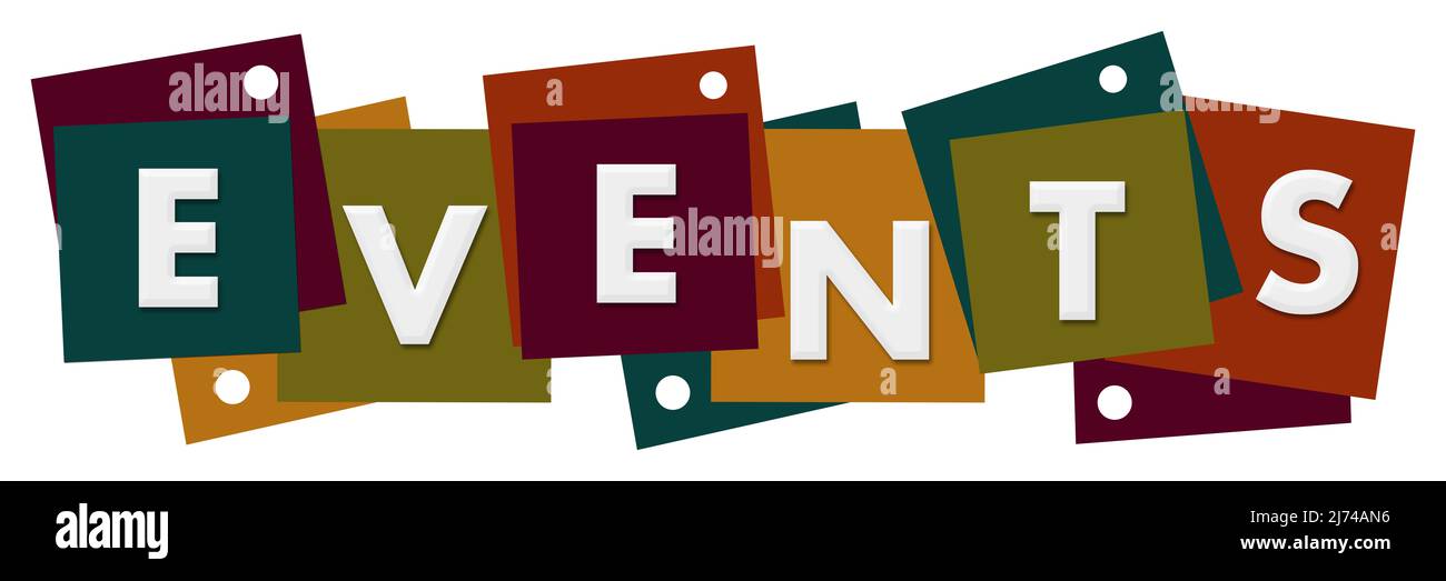 Events Colorful Blocks Stack Stock Photo - Alamy