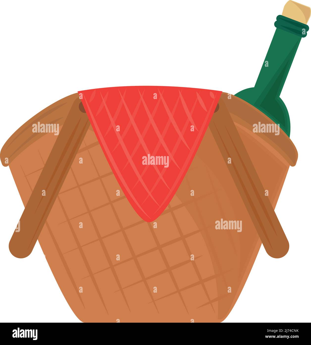 picnic basket and wine Stock Vector Image & Art - Alamy