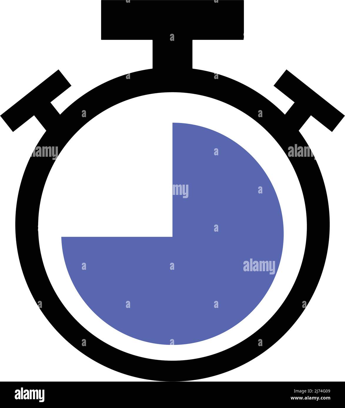 Stopwatch icon. Timer and time measurement. Editable vector. Stock Vector