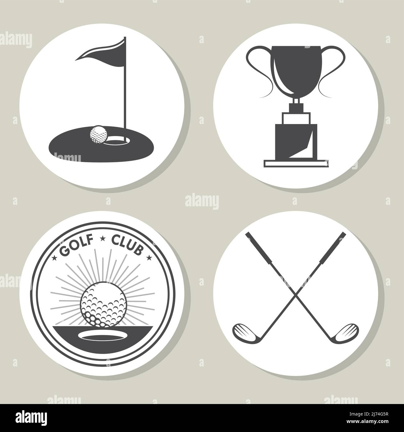 golf club icons Stock Vector Image & Art - Alamy