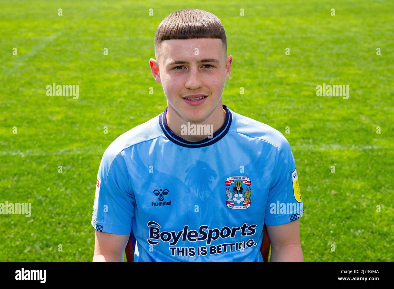 Coventry City's Aidan Finnegan during a Coventry City photocall held at the Coventry Building