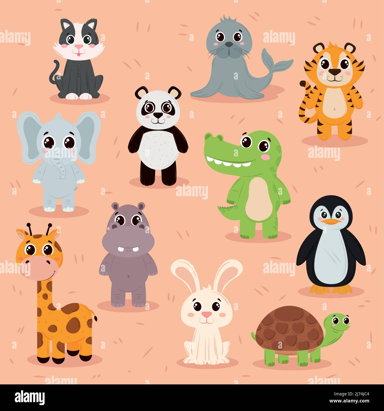 cute animals icons Stock Vector Image & Art - Alamy