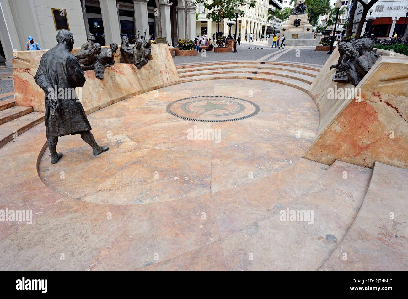 Independence monument at the pedestrian area of the old town of Guayaquil, Ecuador, Guayaquil Stock Photo
