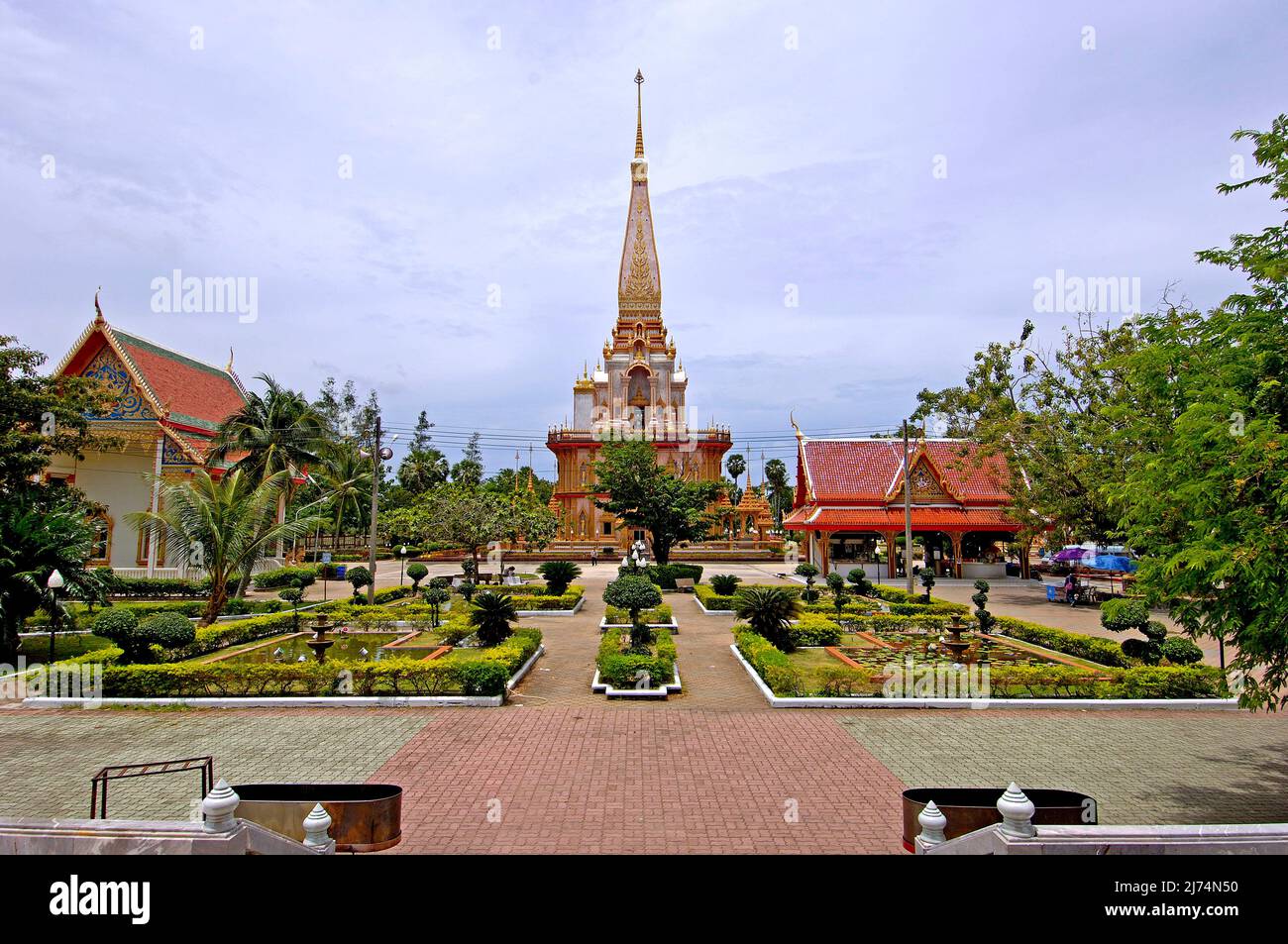 Wat Chalong Temple, Thailand, Phuket Stock Photo