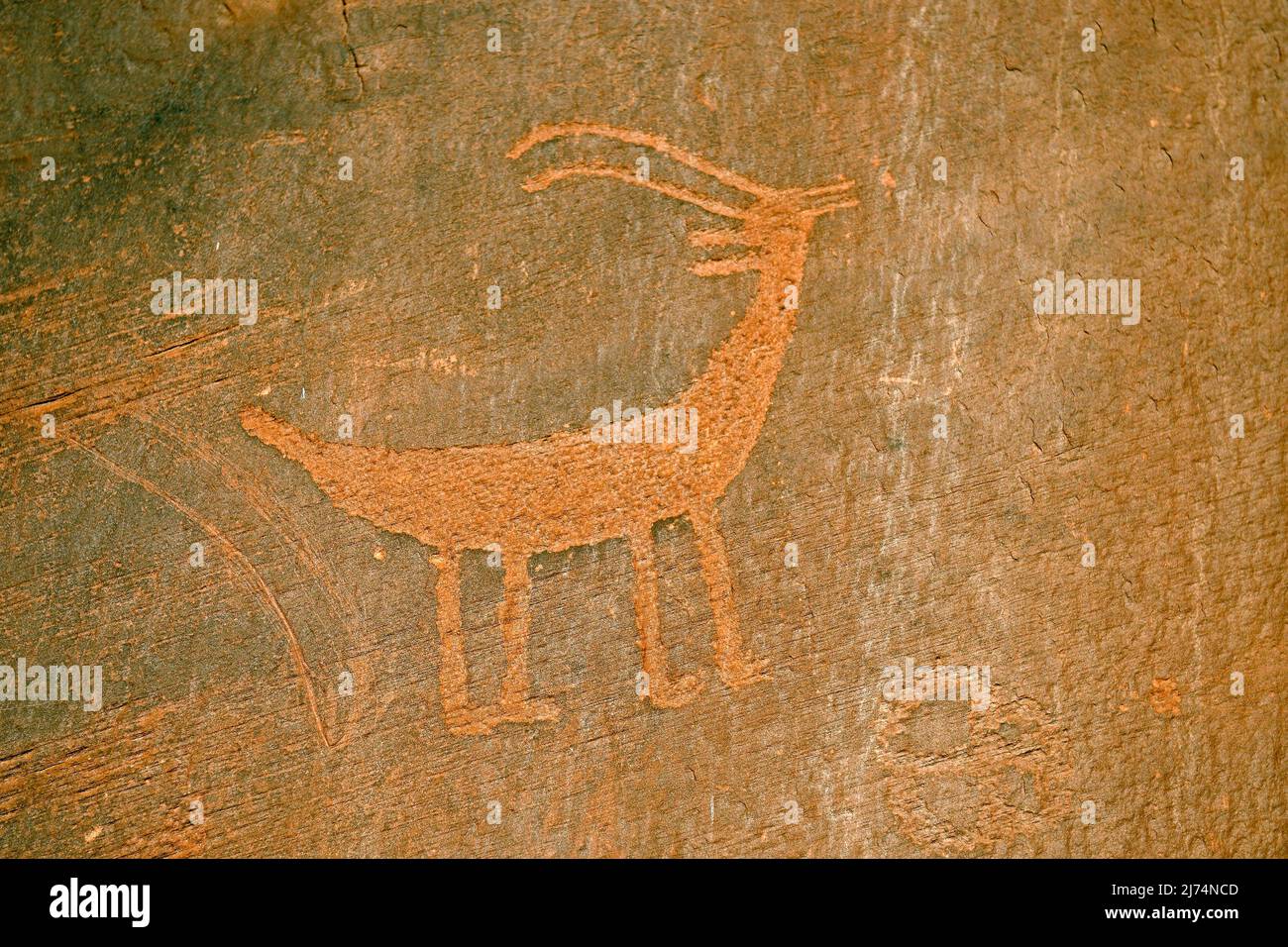 Rock paintings of the Native Americans, about 1500 years old, USA, Arizona, Monument Valley National Park Stock Photo