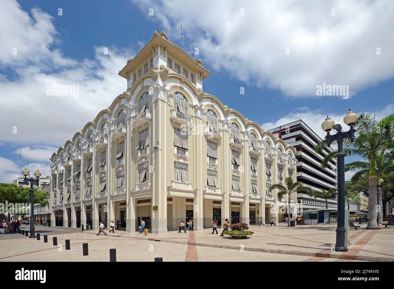 Historic building in the old town, colonial style, Ecuador, Guayaquil Stock Photo