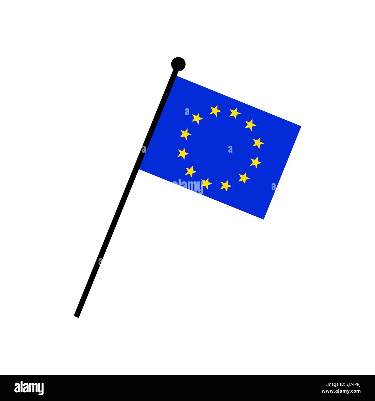 EU flag isolated. European union flag. Vector illustration. Flat icon Stock Vector