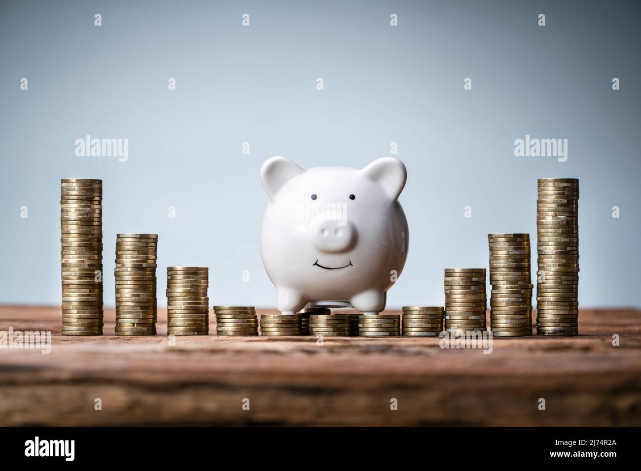 Piggybank Money Support And Financial Tax Concept Stock Photo