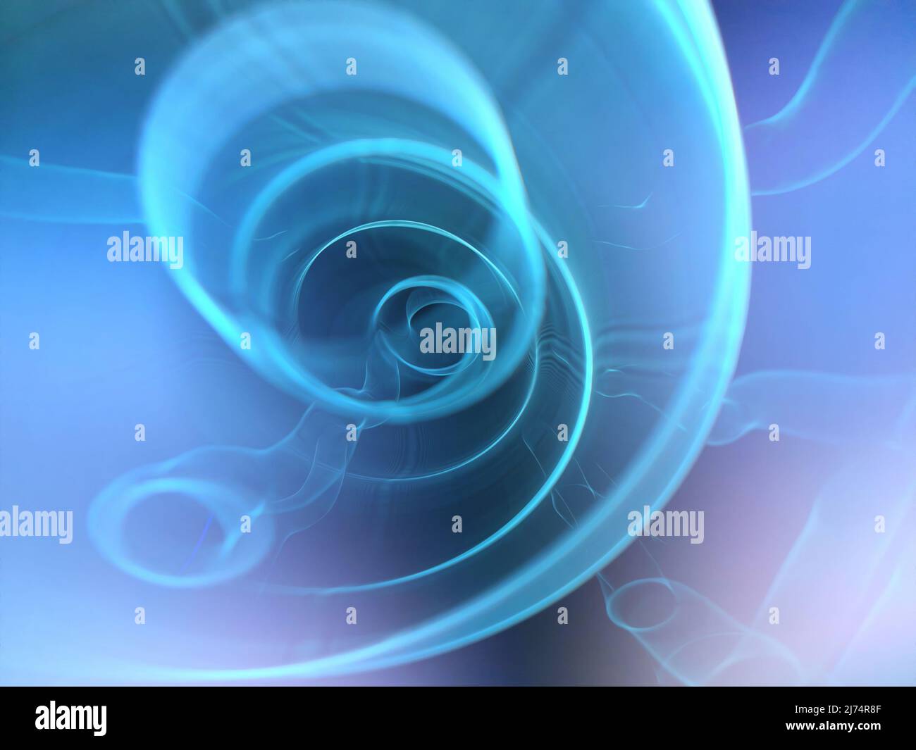 Abstract space background. Glowing twisted lines in motion. High quality illustration Stock Photo