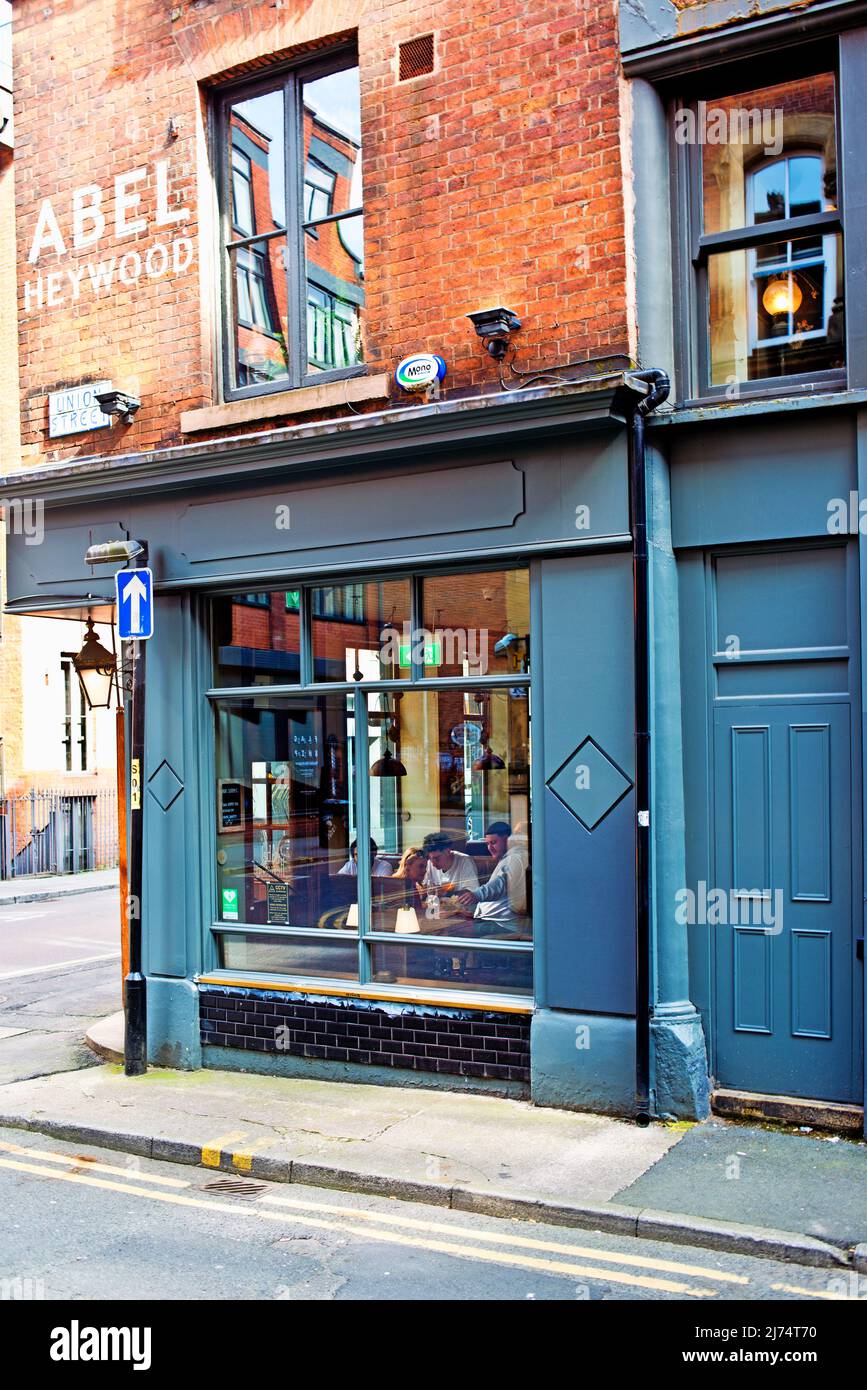 Abel Heywood Pub, Union Street Entrance, Manchester, England Stock Photo