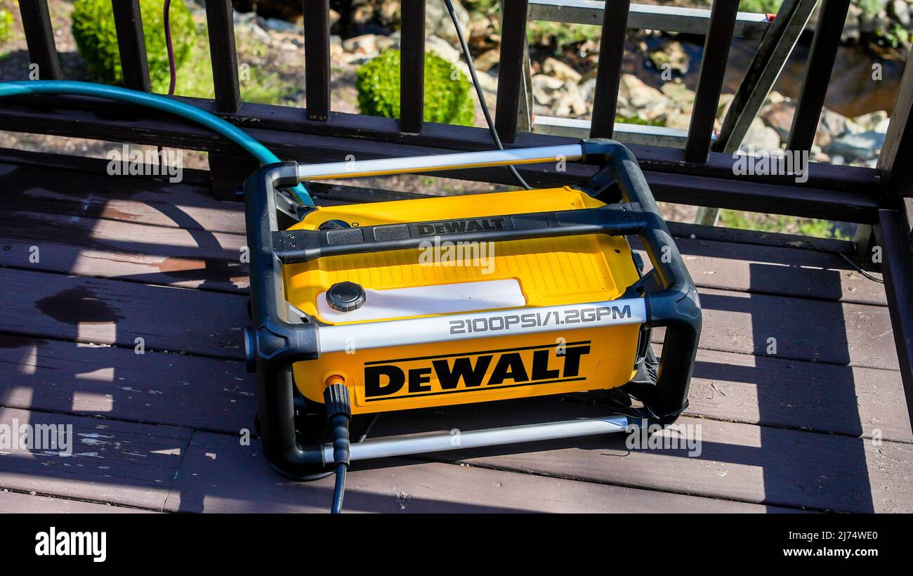 NORWALK, CT, USA APRIL 28, 2022 Electric pressure washer up to