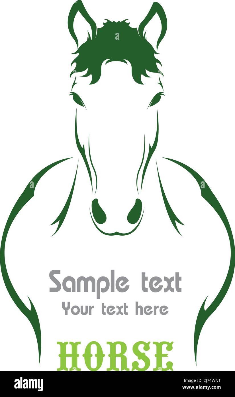 Vector of an horse on white background. illustration - vector Stock Vector