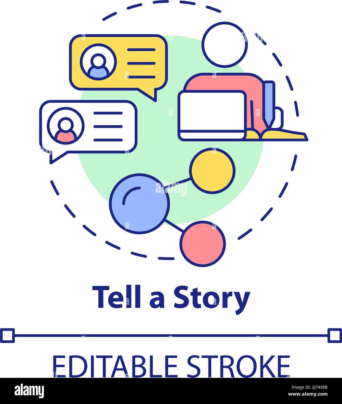 Tell story concept icon Stock Vector Image & Art - Alamy