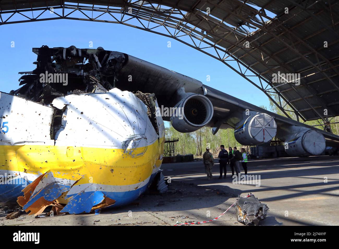 The Antonov An225 Mriya, the world's largest cargo plane, destroyed in