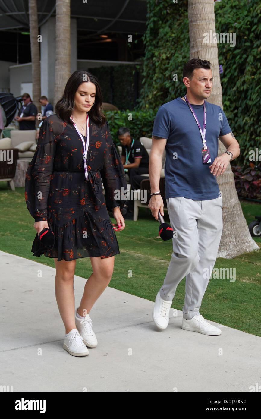 Miami International Autodrome, Miami, United States on 5 May 2022 Laura Winter and Will Buxton F1 TV during the FORMULA 1 CRYPTO MIAMI GRAND PRIX 2022, Eleanor Hoad/Alamy Live News Stock Photo