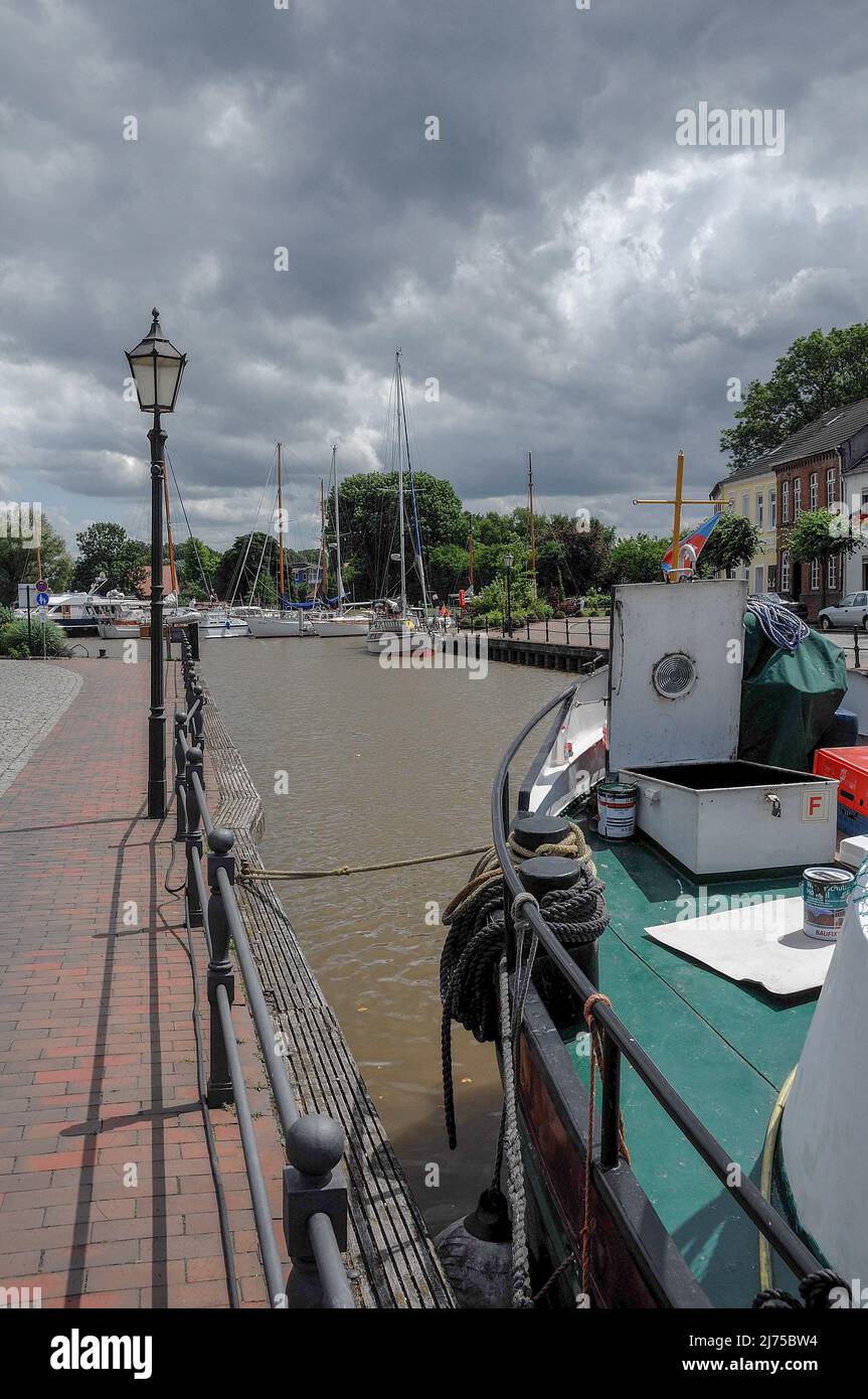 Weener and the river ems in germany Stock Photo Alamy