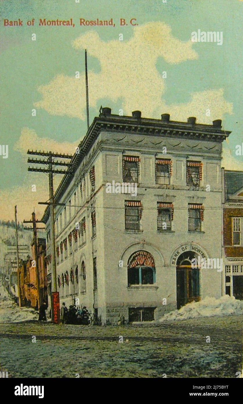Postcard: Rossland, BC, c.1910 Stock Photo