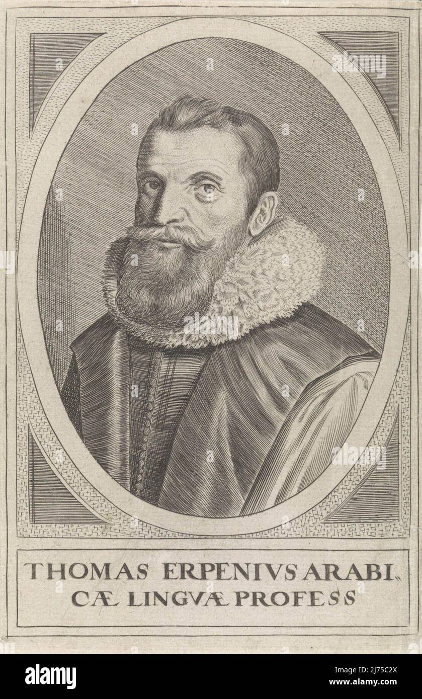 Thomas van Erpe [known as Thomas Erpenius] (September 11, 1584 – November 13, 1624), Dutch Orientalist, was born at Gorinchem, in Holland Stock Photo