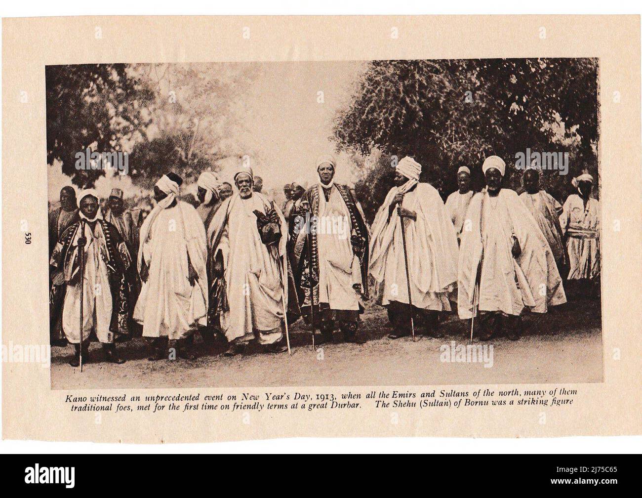 Six Emirs at a meeting in Kano (c. 1913) Stock Photo