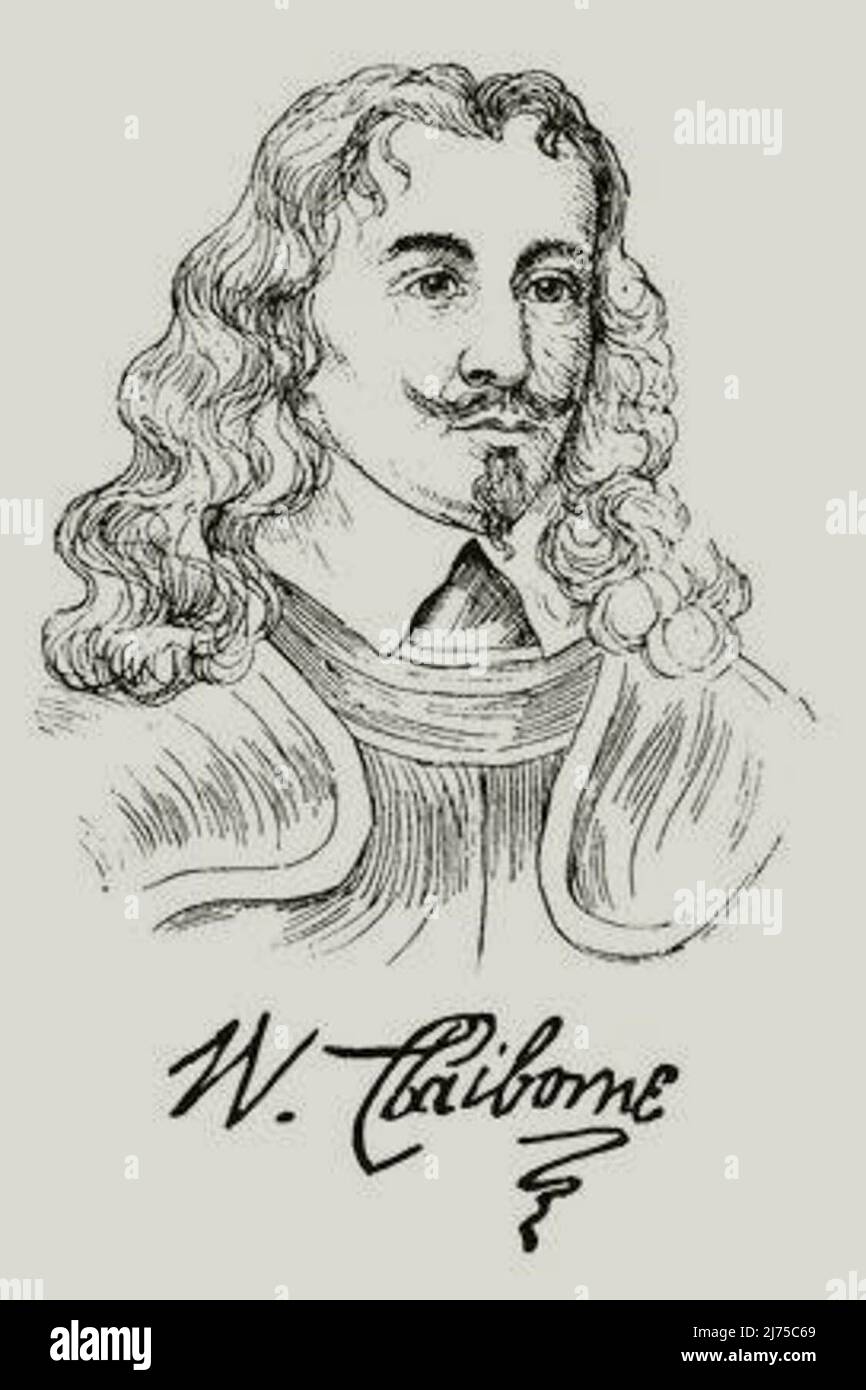 William Claiborne also, spelled Cleyburne (c. 1600 – c. 1677) Stock Photo