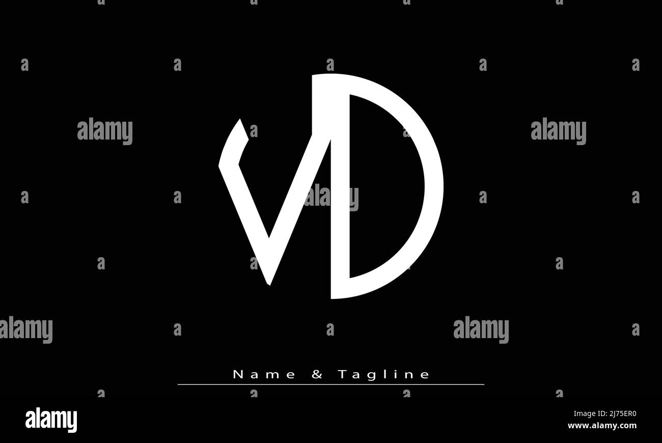 Alphabet letters Initials Monogram logo VD , DV Stock Vector Image ...