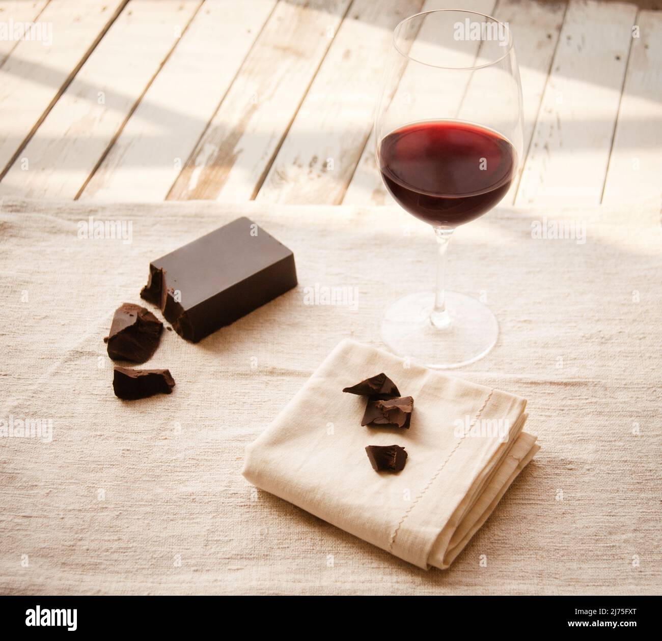 Red wine with chocolate Stock Photo Alamy