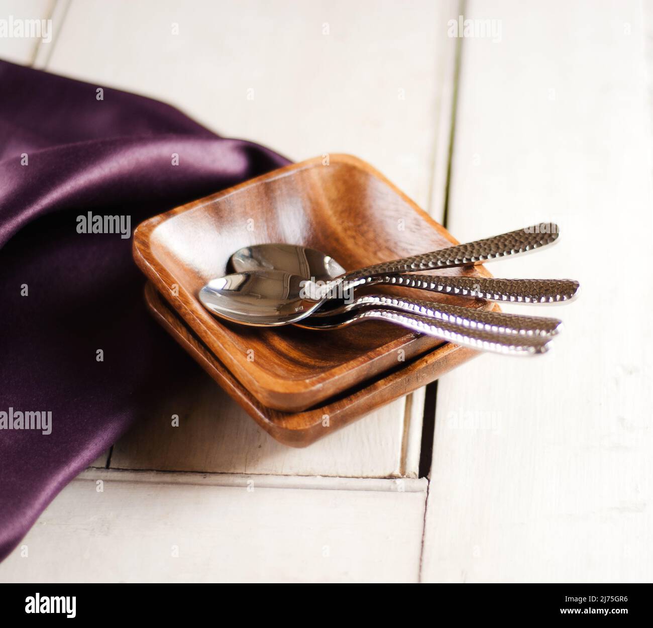 napkin and silverware Stock Photo