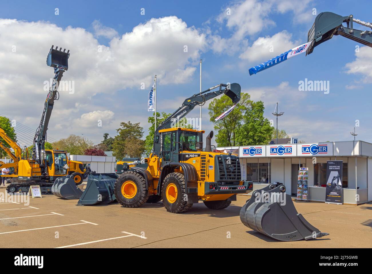 Belgrade, Serbia April 27, 2022 Hyundai Korean Company Construction