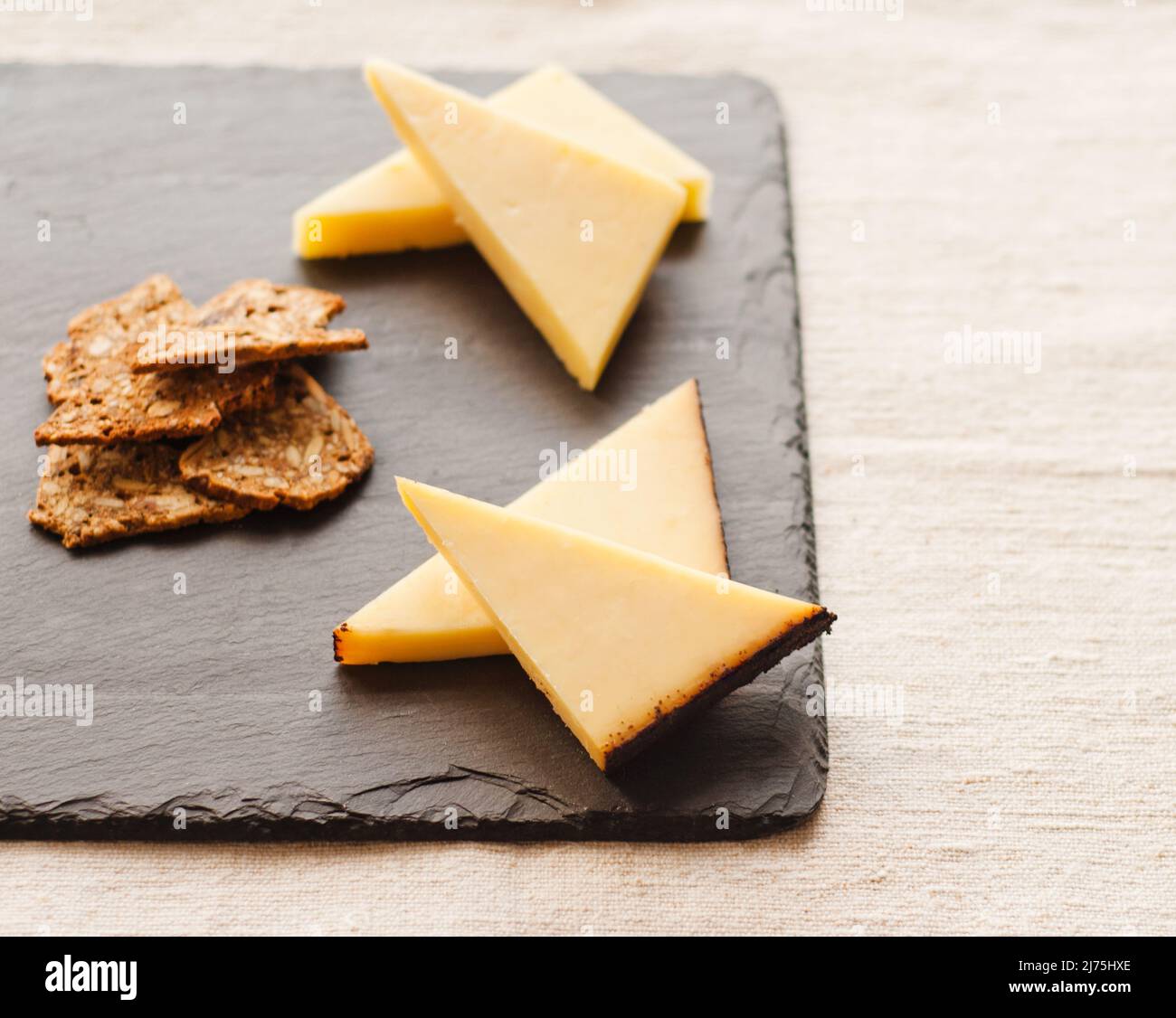 Gourmet cheese and crackers Stock Photo Alamy