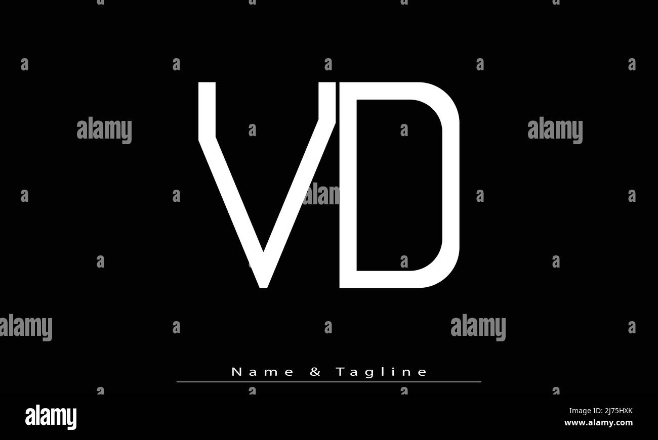 Alphabet letters Initials Monogram logo VD , DV Stock Vector