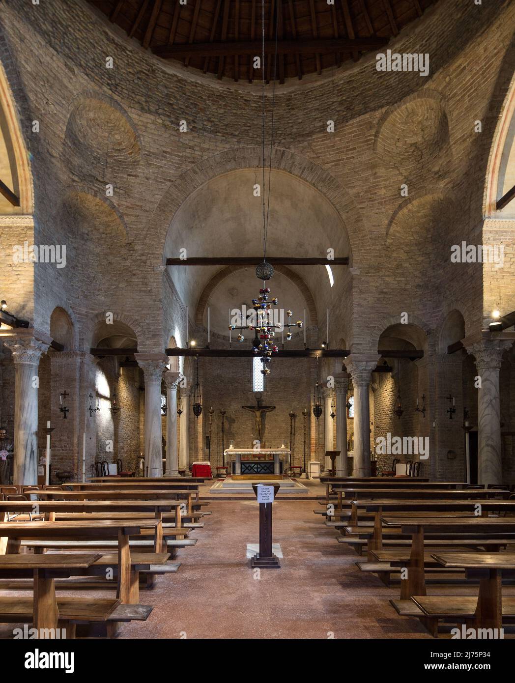 Italien Venedig Torcello -39  Kirche Santa Fosca 11-12 Jh  Innenraum nach Osten Stock Photo