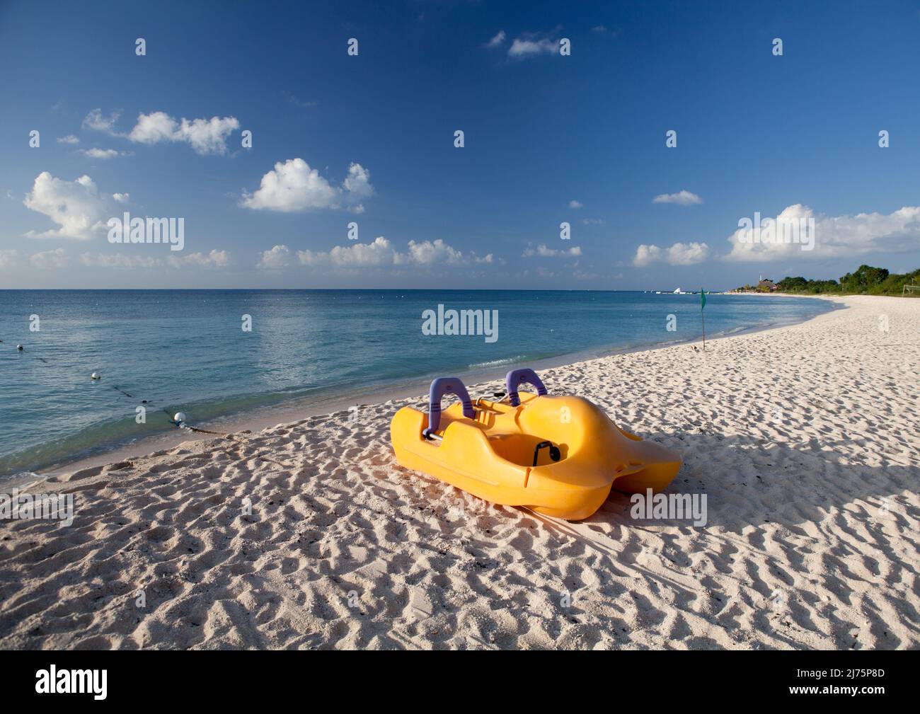 Location shot of a Mexican beach late in the afternoon Stock Photo