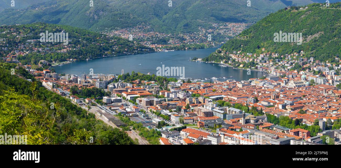 Como - The city and lake Como. Stock Photo